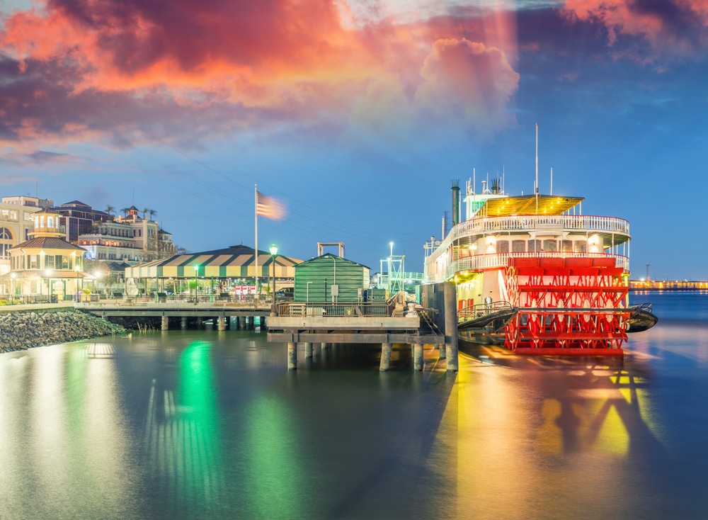 Docked,Steamboat,In,New,Orleans