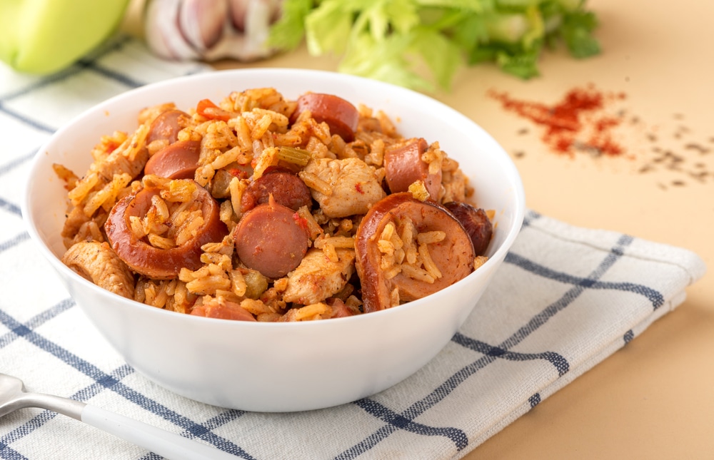 Creole,Jambalaya,(also,Called,"red,Jambalaya").,Jambalaya,With,Chicken,,Sausages