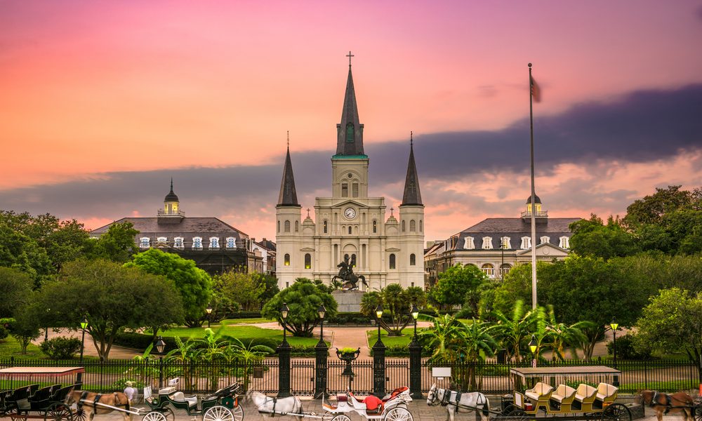 New,Orleans,,Louisiana,At,Jackson,Square.